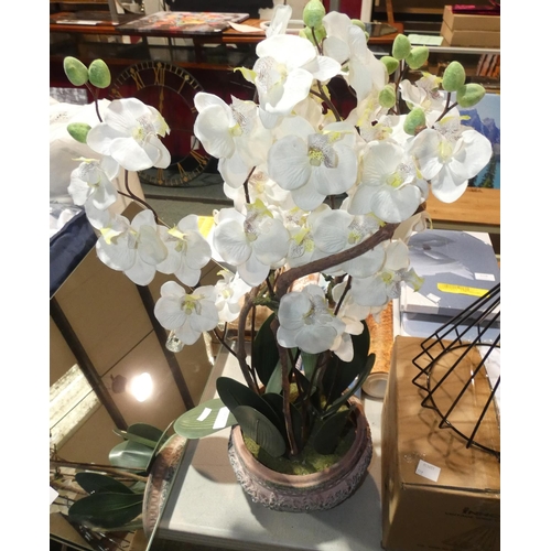 3213 - Artificial orchids in pot (H64cm) * this lot is subject to VAT