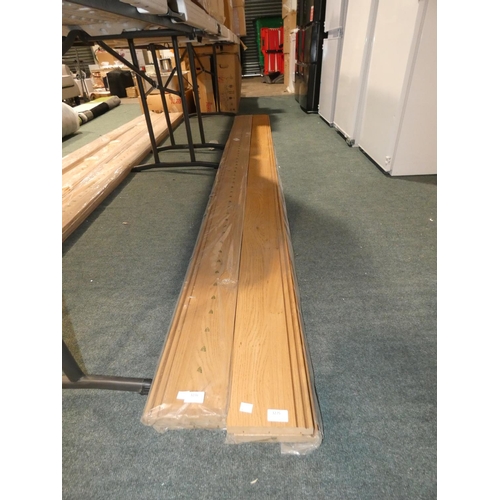 3275 - Two approx. 10ft oak effect plinths