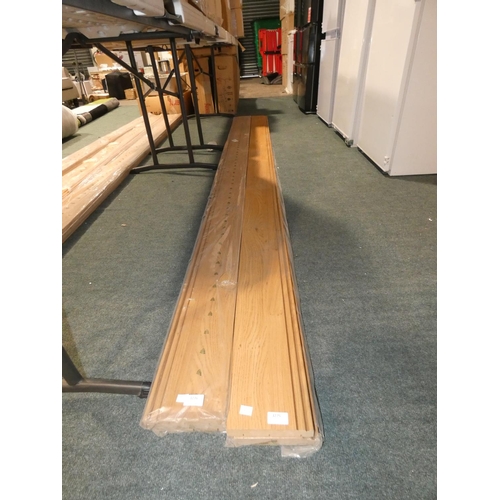 3276 - Two approx. 10ft oak effect plinths