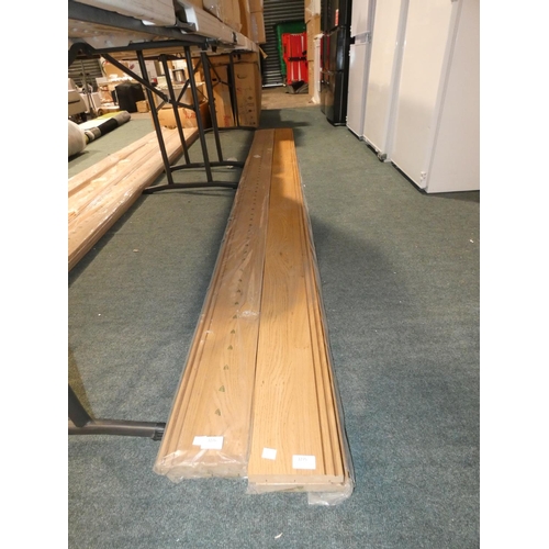 3277 - Two approx. 10ft oak effect plinths