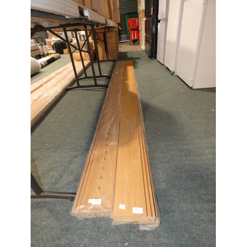 3278 - Two approx. 10ft oak effect plinths