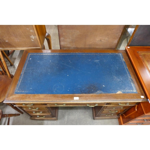 235 - A Victorian mahogany pedestal desk