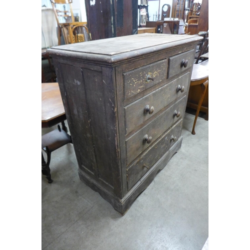 254 - A Victorian pine chest of drawers