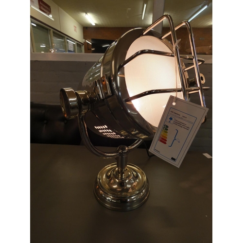 1376 - A polished nickel industrial style spotlight table lamp (1981043)   #