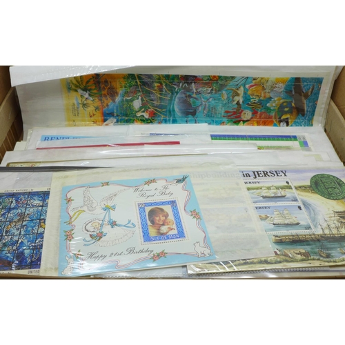 636 - Stamps; worldwide miniature sheets, loose and on cover