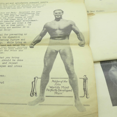 640 - Health and Strength by Charles Atlas, set of twelve lesson files, 1950