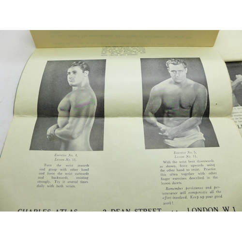 640 - Health and Strength by Charles Atlas, set of twelve lesson files, 1950