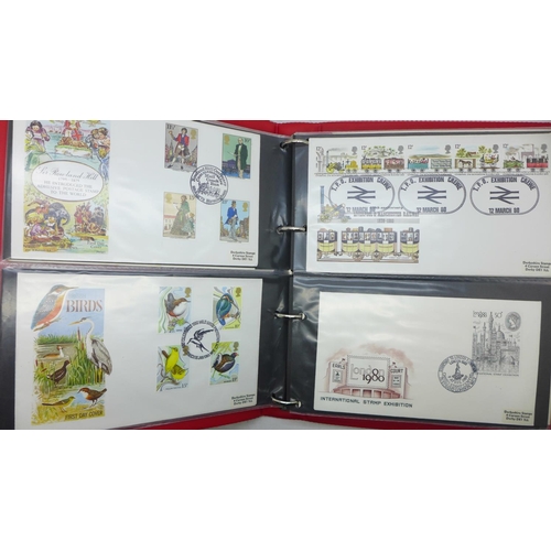 670 - Stamps; 52 GB first day covers from January 1978 to November 1984, all with better non bureau postma... 