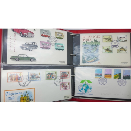 670 - Stamps; 52 GB first day covers from January 1978 to November 1984, all with better non bureau postma... 