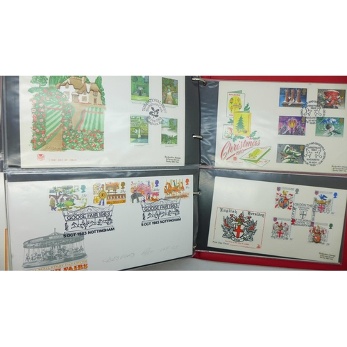 670 - Stamps; 52 GB first day covers from January 1978 to November 1984, all with better non bureau postma... 