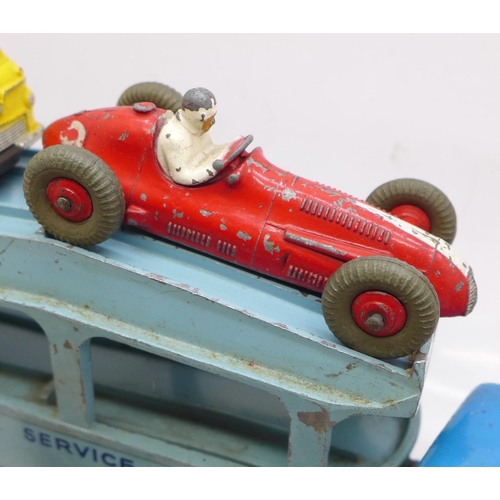 676 - Ten Dinky Toys model vehicles and one Corgi Toys vehicle