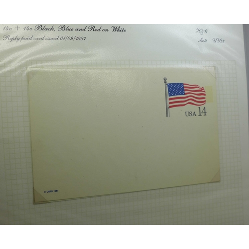 677 - Stamps; USA postal stationery including airmail envelopes, (114 items)