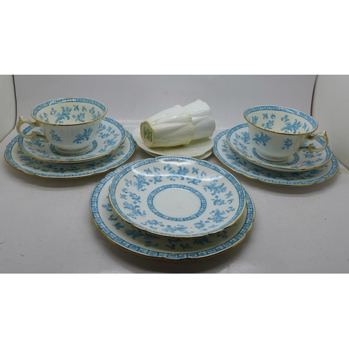 678 - Wileman tea ware, two cups, three saucers, one a/f, and three side plates, and two other cups and sa... 