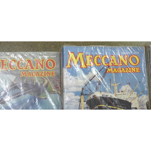 687 - Meccano Magazines; eleven years-1948 to 1951, 1953, 1955, and 1956 to 1960