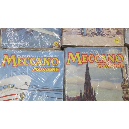 687 - Meccano Magazines; eleven years-1948 to 1951, 1953, 1955, and 1956 to 1960