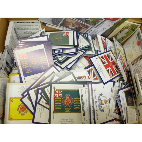 692 - A large collection of David J. Hunter Infantry Regiment Colours cards