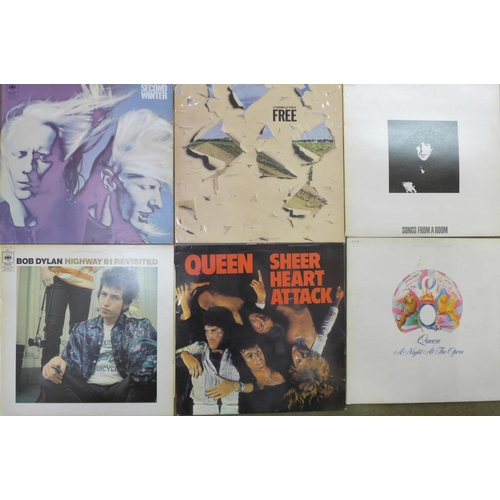 701 - Twelve rock LP records including Pink Floyd, Queen, The Who, Free, etc.