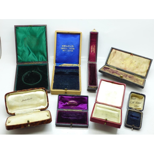 718 - Jewellery and watch boxes