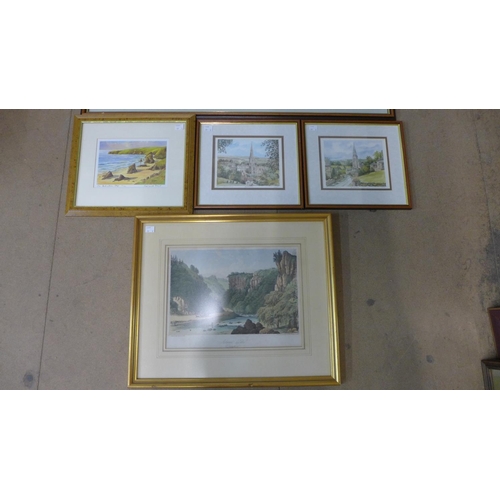 409 - Two Rex Preston prints and four others