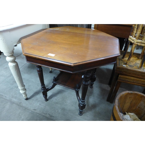 360 - An Edward VII walnut octagonal occasional table