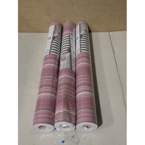 3072 - Nine rolls of mixed style wallpaper * this lot is subject to VAT