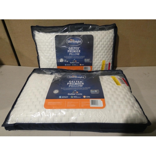 3078 - Two Silentnight Geltex premier pillows * this lot is subject to VAT