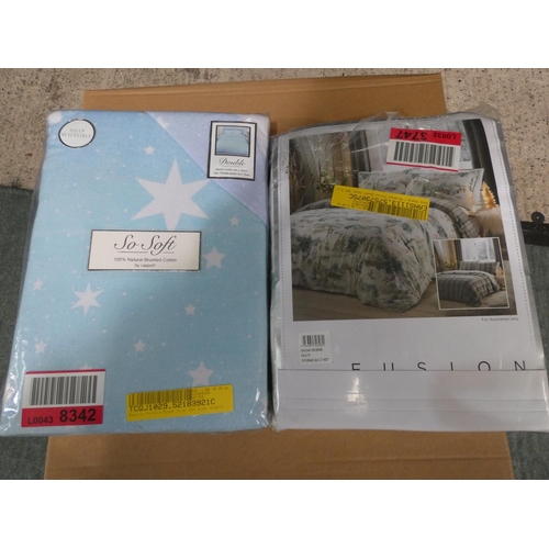 3296 - Two mixed style double duvet sets  * this lot is subject to VAT