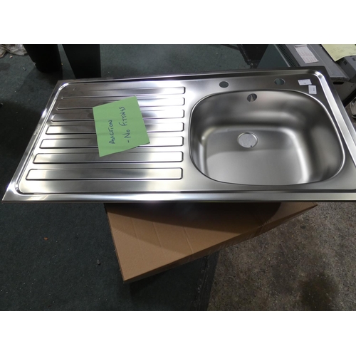 3358 - A stainless steel sink unit - no fittings