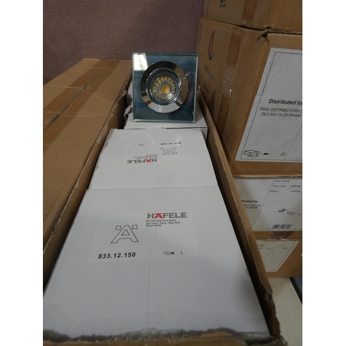 3366 - Hafele bathroom downlights (x5)