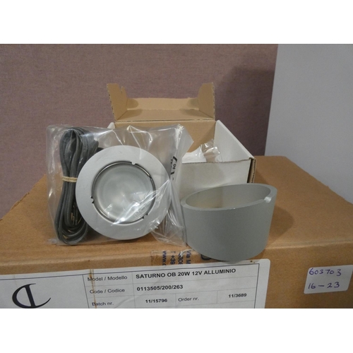 3375 - Saturno aluminium 12v downlights (x10)