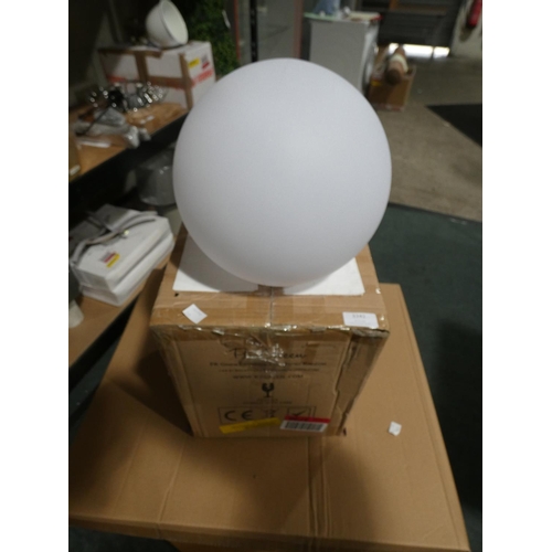 3242 - A warm white plastic floor lamp * this lot is subject to VAT