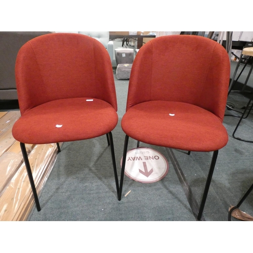 3255 - A pair of burgundy chairs * this lot is subject to VAT