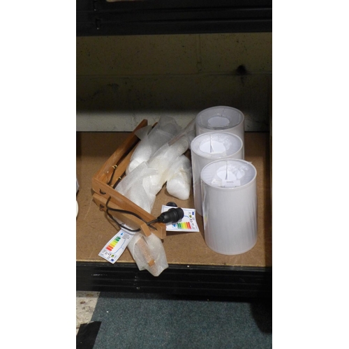 Three wooden wall lights * this lot is subject to VAT