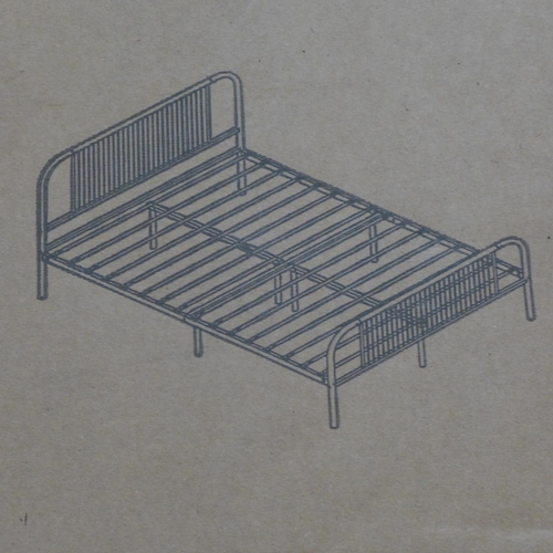 3165 - A black double bed frame * this lot is subject to VAT