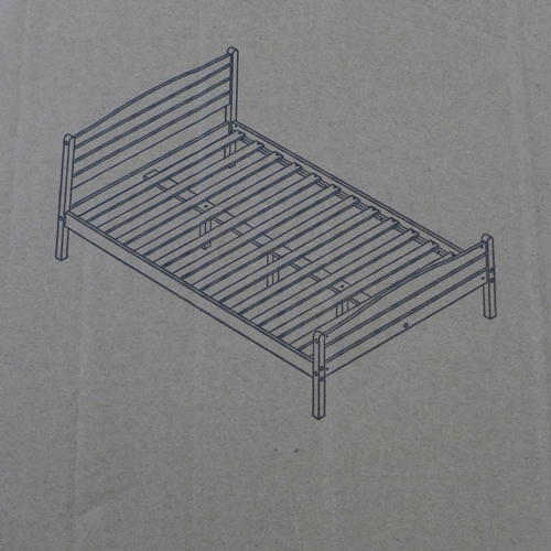 3169 - A grey Foshan 4ft bed frame * this lot is subject to VAT