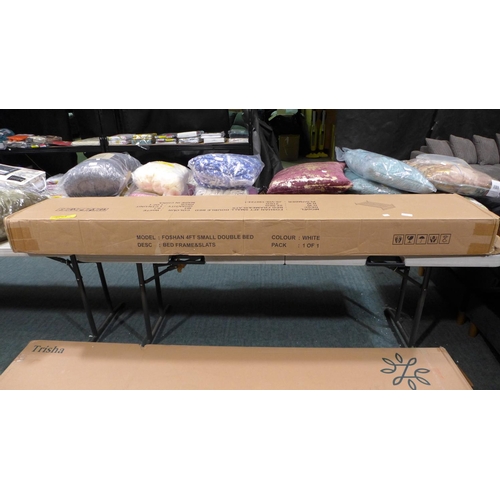 3169 - A grey Foshan 4ft bed frame * this lot is subject to VAT