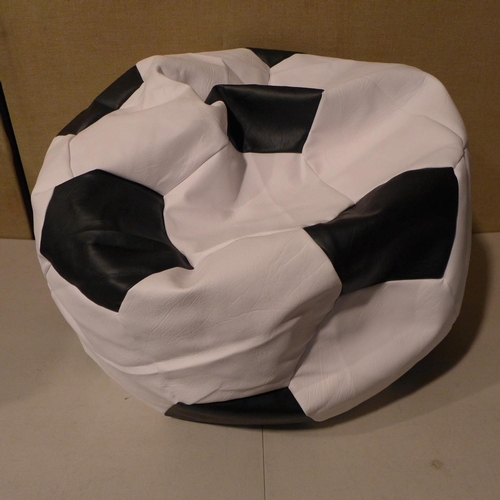 3185 - A black/white football beanbag * this lot is subject to VAT