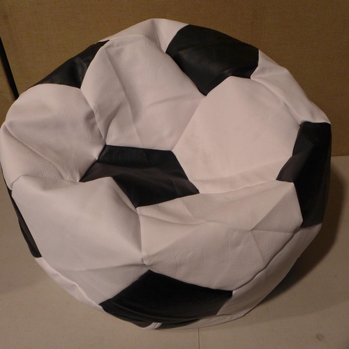 3185 - A black/white football beanbag * this lot is subject to VAT