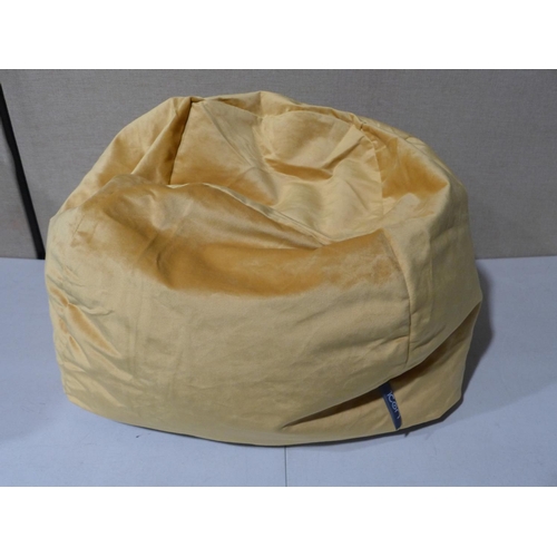 3209 - A mustard fabric bean bag * this lot is subject to VAT