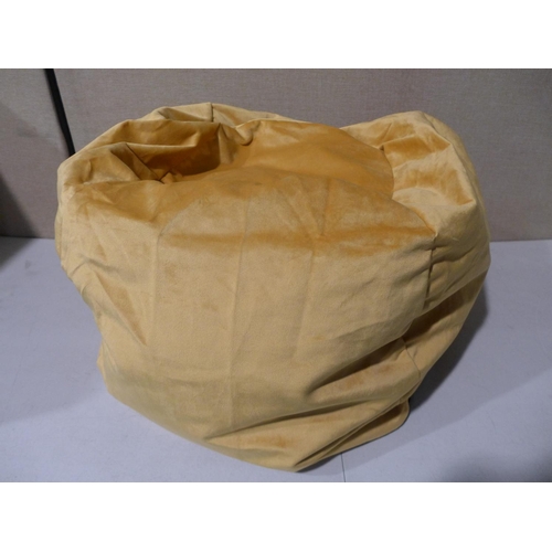 3210 - A mustard fabric bean bag * this lot is subject to VAT