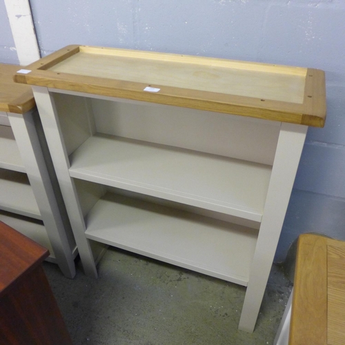 1887 - A Chester cream painted oak small sideboard dresser top (NC-SDT-PT) * this lot is subject to VAT