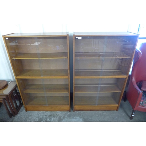 133 - A pair of teak bookcases