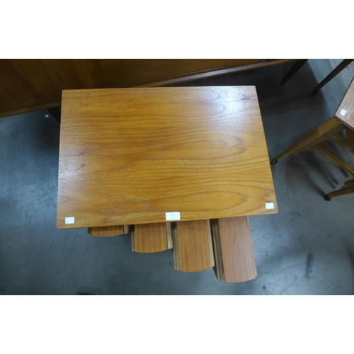 157 - A teak nest of tables