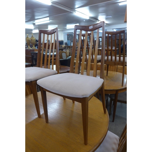 163 - A G-Plan Fresco teak extending dining table and six chairs