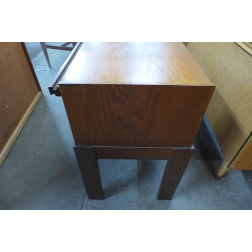 175 - A teak telephone seat