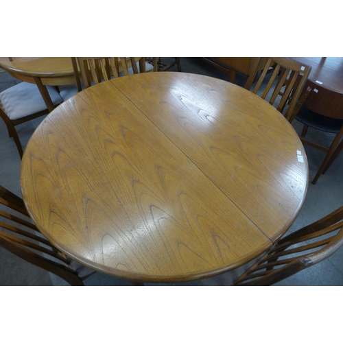 190 - A G-Plan Fresco teak extending dining table and six chairs