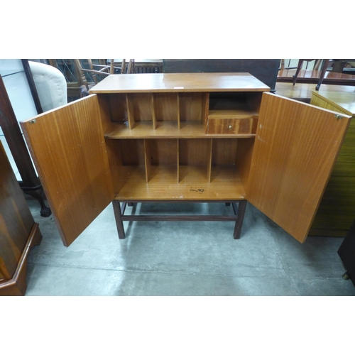 202 - A teak record cabinet