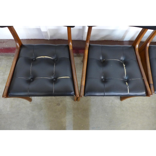 217 - A set of four Vansen teak dining chairs