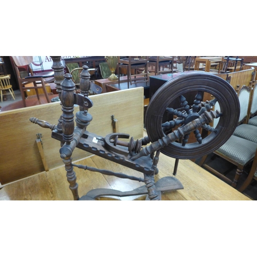 231 - An elm spinning wheel