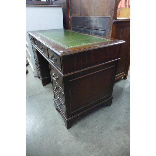 249 - A mahogany pedestal desk